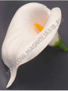 Калла сенсорный латекс в комплекте 10см белая