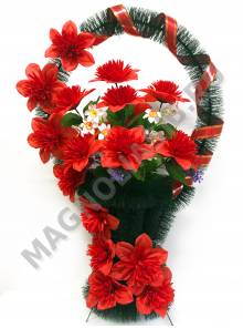 Корзина "Хит" с хризантемами выс..80/90см шир. 45см