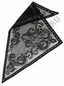 Наголовник из плотного кружева черный 115 *60 см