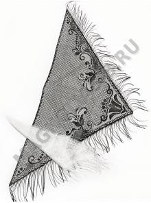 Наголовник кружевной 140см*70см.