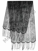 Шейник кружевной с бахромой 126см*40см