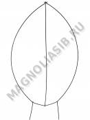 Каркас мет. Овал с верт. перемычкой (пров.3мм) выс.65/80см ш.50см