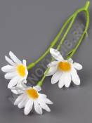 Добавка соцветие из трех ромашек 12см (бел) 