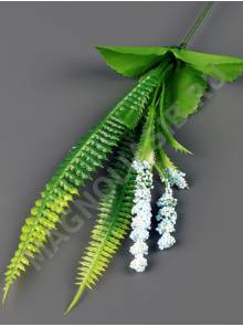 Ветка кукурузки тройная с папоротником  37см (сир перс мал)