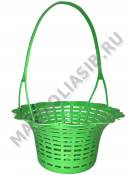 Корзина декоративная для цветов круглая пластм.