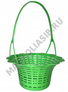 Корзина декоративная для цветов круглая пластм.