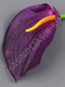 Калла неткан. 1сл 12.5см без пестика (бел крас перс борд фиол)  (пестик см 2212)