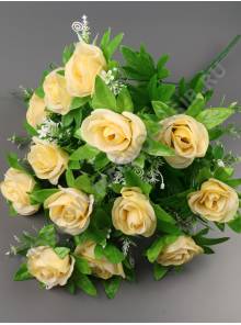 Букет бутонов роз 14гр 52см (бел св-жёл оран мал крас фиол) 