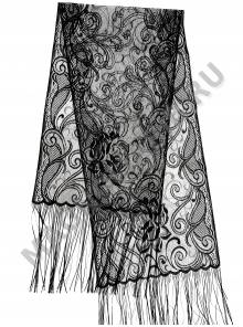 Шейник кружевной с бахромой 197*39 см