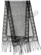 Шейник кружевной с бахромой 160*40 см