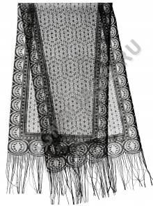 Шейник кружевной с бахромой 160*40 см