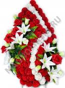 Венок "Галант" с гвоздикой выс. 110/120см шир. 70см