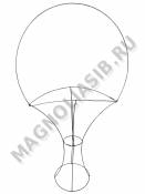 ***Каркас мет. Корзина Колокольчик (пров.3.5мм) выс.125см ш.80см
