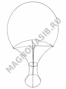 ***Каркас мет. Корзина Колокольчик (пров.3.5мм) выс.125см ш.80см