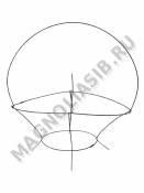 Каркас мет. Корзина Вдова (пров.3 мм) выс.55/65см ш.60см