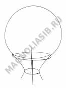 Каркас мет. Корзина Гнездо большое (пров.3мм) выс.70/80см ш.60см