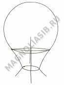 Каркас мет. Корзина Гнездо малое (пров.3мм) выс.60/65см ш.45см
