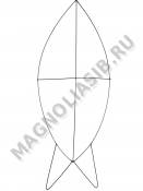 Каркас мет. венок Овал узкий выс.115/135см ш.50см