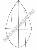 Каркас мет. Капля с 4-мя перемыч. (пров.3мм) выс.90/100см ш.60см