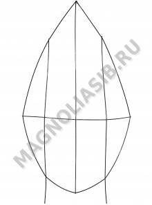 Каркас мет. Капля с 4-мя перемыч. (пров.3мм) выс.90/100см ш.60см