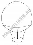 Каркас мет. Корзина Конфетница (пров.2,5-3 мм) выс.55/60см ш.50см