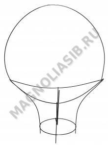 Каркас мет. Корзина Конфетница (пров.2,5-3 мм) выс.55/60см ш.50см