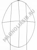 Каркас мет. Овал с 4-мя перемыч. (пров.2,5мм) выс.75/85см ш.60см