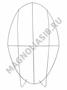 Каркас мет. Овал с 4-мя перемыч. (пров.3,5мм) выс.105/125см ш.70см