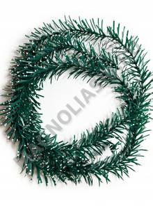 Елка ритуальная зелёная с белыми кончиками 80 мм. длина 2 м.