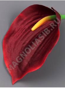  ***Калла сатин Копытце 1сл 11см (бел перс мол св-сир син борд фиол)  (пестик см. 2206 2213)