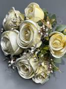 Букет роз с блест. напылением 13гр 45см (мол-с борд-с лайм-с син-с мал-з крем-з перс-з сир-з)