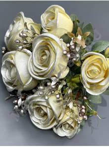  Букет роз с блест. напылением 13гр 45см (мол-с борд-с лайм-с син-с мал-з крем-з перс-з сир-з)