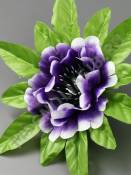  Василек на листе шёлк 2сл 17см  (син желт оранж бел-фиол)