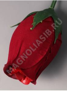 ***Бутон розы бархат 2сл 8.5см (борд)/К