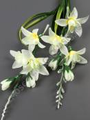 Ветка Кукушкиных слезок 3цв+2бут с травкой 52см (бел гол св-желт бел-сир фиол)