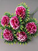 Москва. Букет гвоздик на листе 6гр 52см (микс)