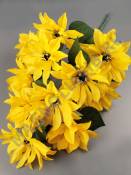 Букет с георгинами 11гр 62см(бел син красн жёлт сир роз)