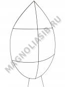 Каркас мет. Овал с 3 перемыч (пров 3,5мм) 100/125 шир 60см