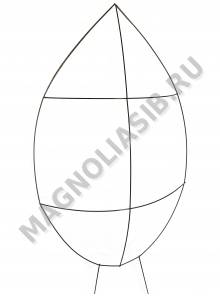 Каркас мет. Овал с 3 перемыч (пров 3,5мм) 100/125 шир 60см
