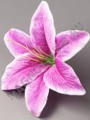 Лилия средняя натуральная хлопок 17см без тычинки (бел син) (тычинка см. 2200) 