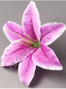 Лилия средняя натуральная хлопок 17см без тычинки (бел син) (тычинка см. 2200) 