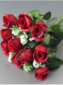 Букет бутонов роз с белой добавкой 15гр 40см (бел крас син св-перс сир лайм роз-перс бордо)