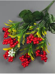 Букет ягодок гроздями 6гр 41см (красн)