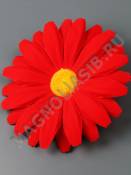 РАСПРОДАЖА. Ромашка бархатная 2сл 12.5см (красный)