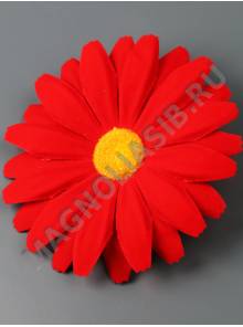РАСПРОДАЖА. Ромашка бархатная 2сл 12.5см (красный)