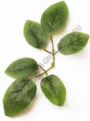 Лист розы хлопок 6 листьев 23см для утолщенного стебля