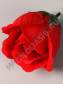 Бутон розы полураскрытый бархат 2сл 8см (красный)
