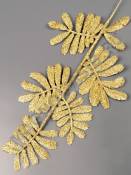 Ветка рябинки с блестящим  напылением 25/37см (зол сер)