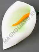 Калла латексная 11см без пестика (бел бел-зелен) (пестик см. 2212, 2208) 