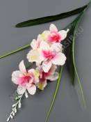 Ветка орхидей 5цв с травкой 50см (б-зел ж-перс б-сир)